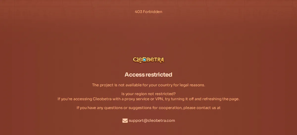 Captura de la web de Cleobetra