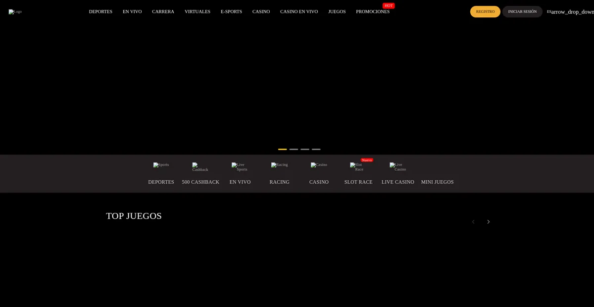 Captura de la web de Goldenbet